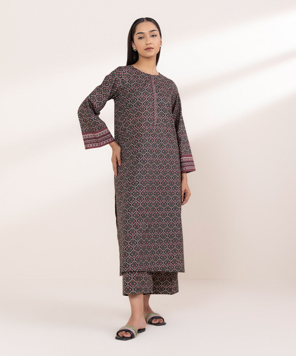 Women's RTW Lawn Multi Printed A-Line Shirt