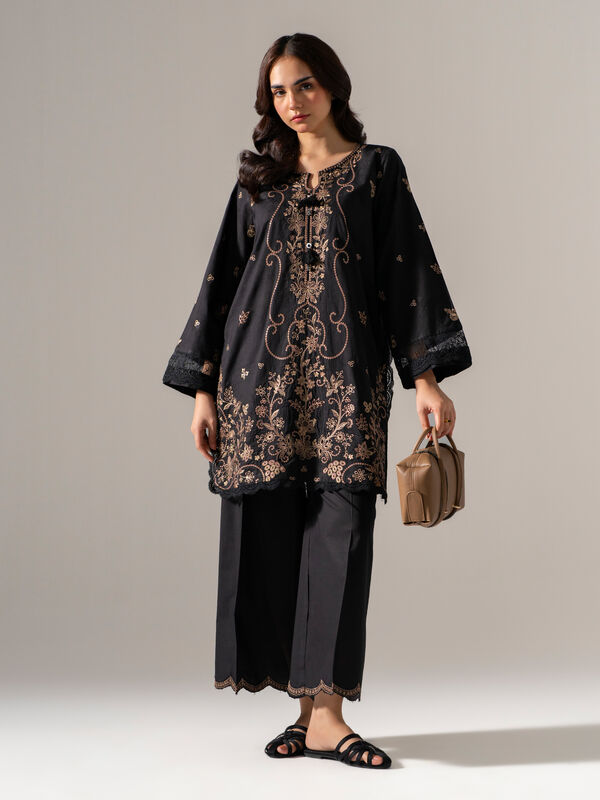 2 Piece - Embroidered Jacquard Suit