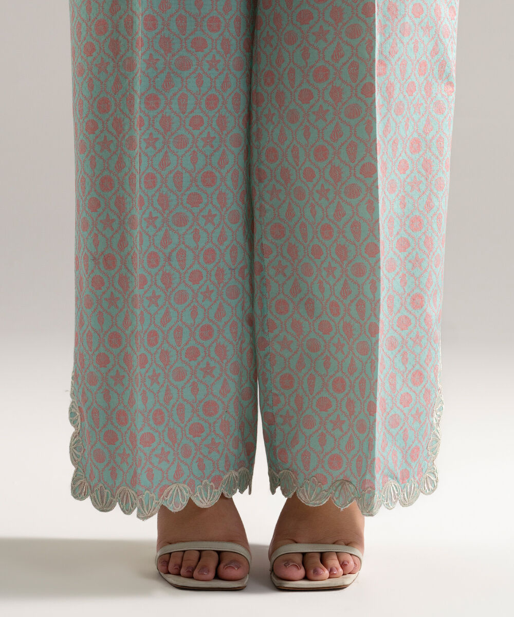 Women's RTW Dobby Embroidered Multi Culottes