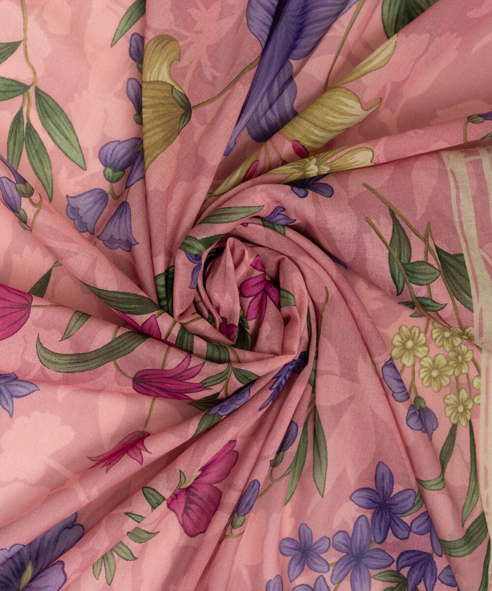 Lawn Printed Pink Dupatta