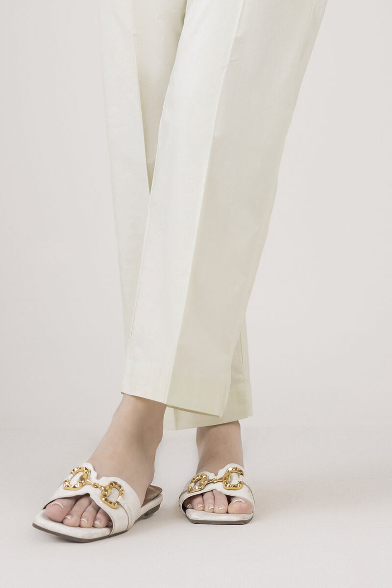 Solid Cambric Straight Pants