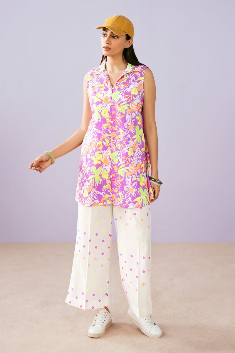 2 Piece - Printed Dobby Suit