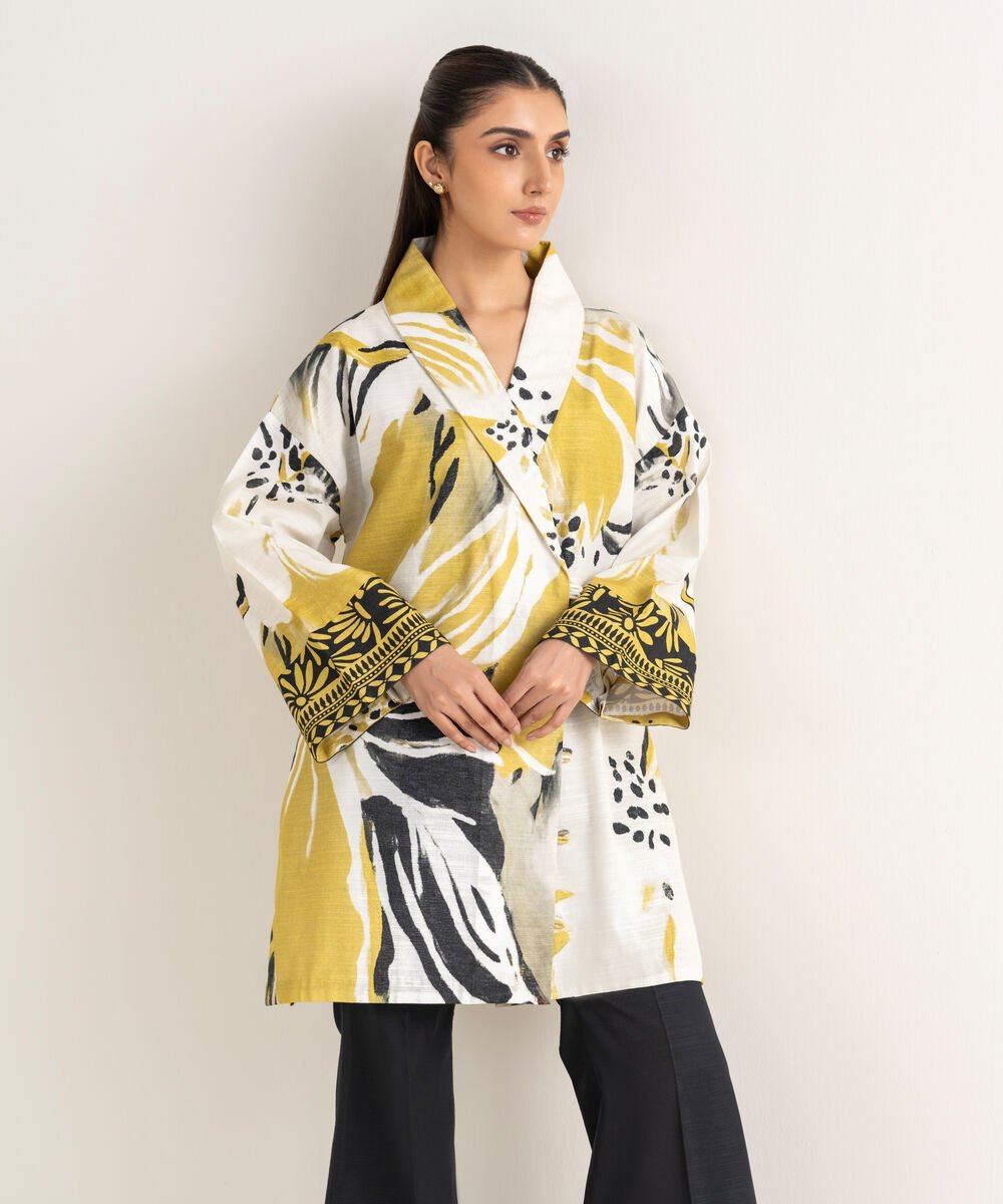 Women's Unstitched Khaddar Printed Multi Shirt