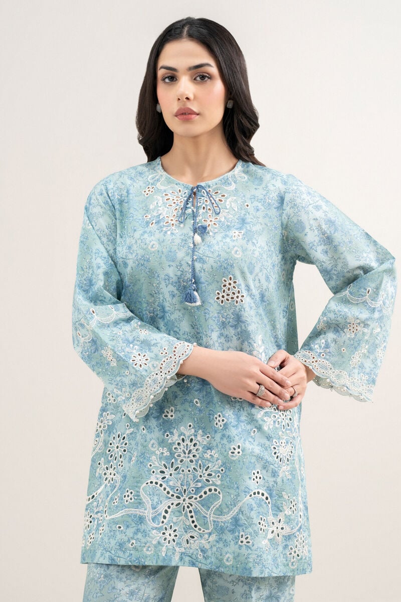 Embroidered Zari Cotton Shirt