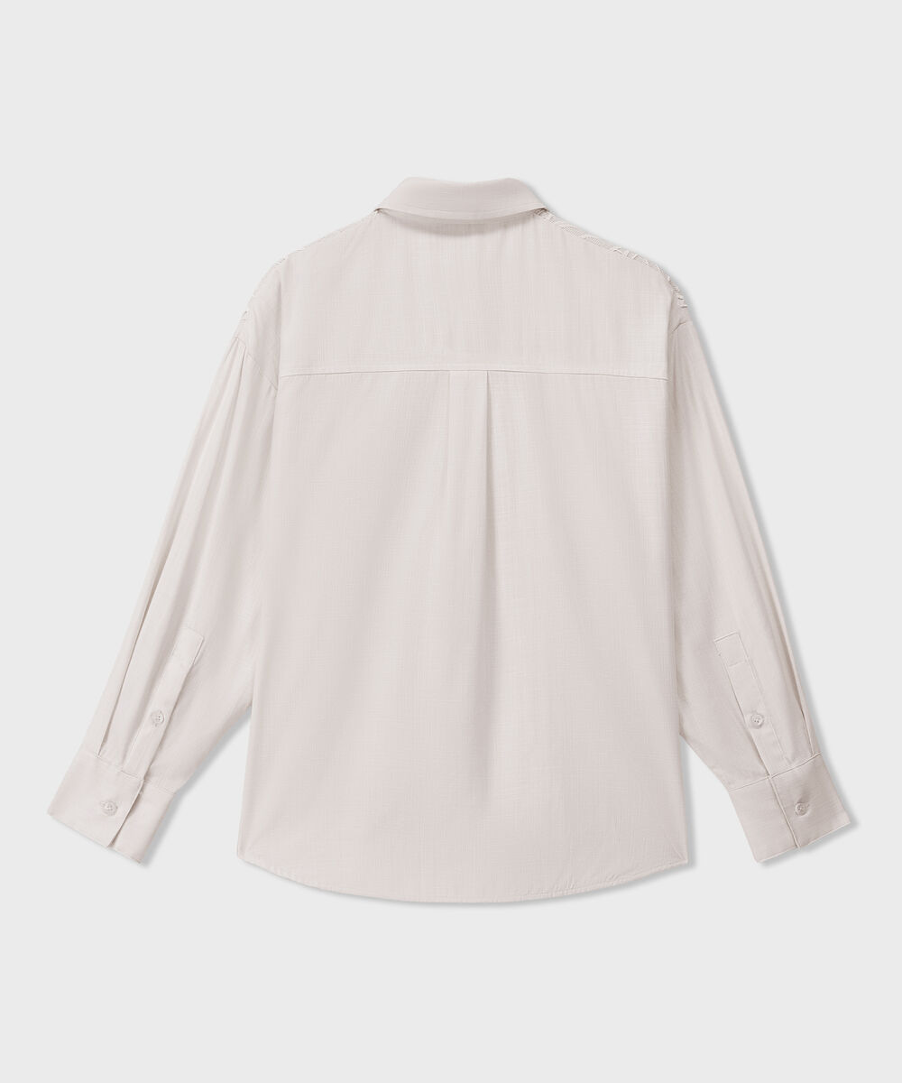 Women's Western Off-white Relaxed-Fit Embroidered Shirt