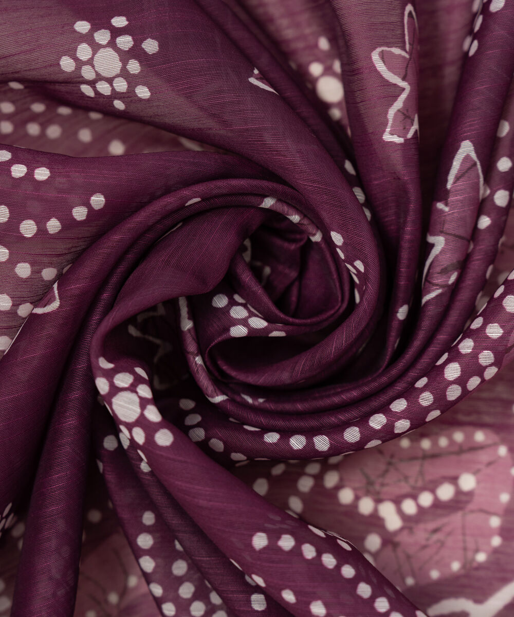 Manaar Printed Purple Dupatta