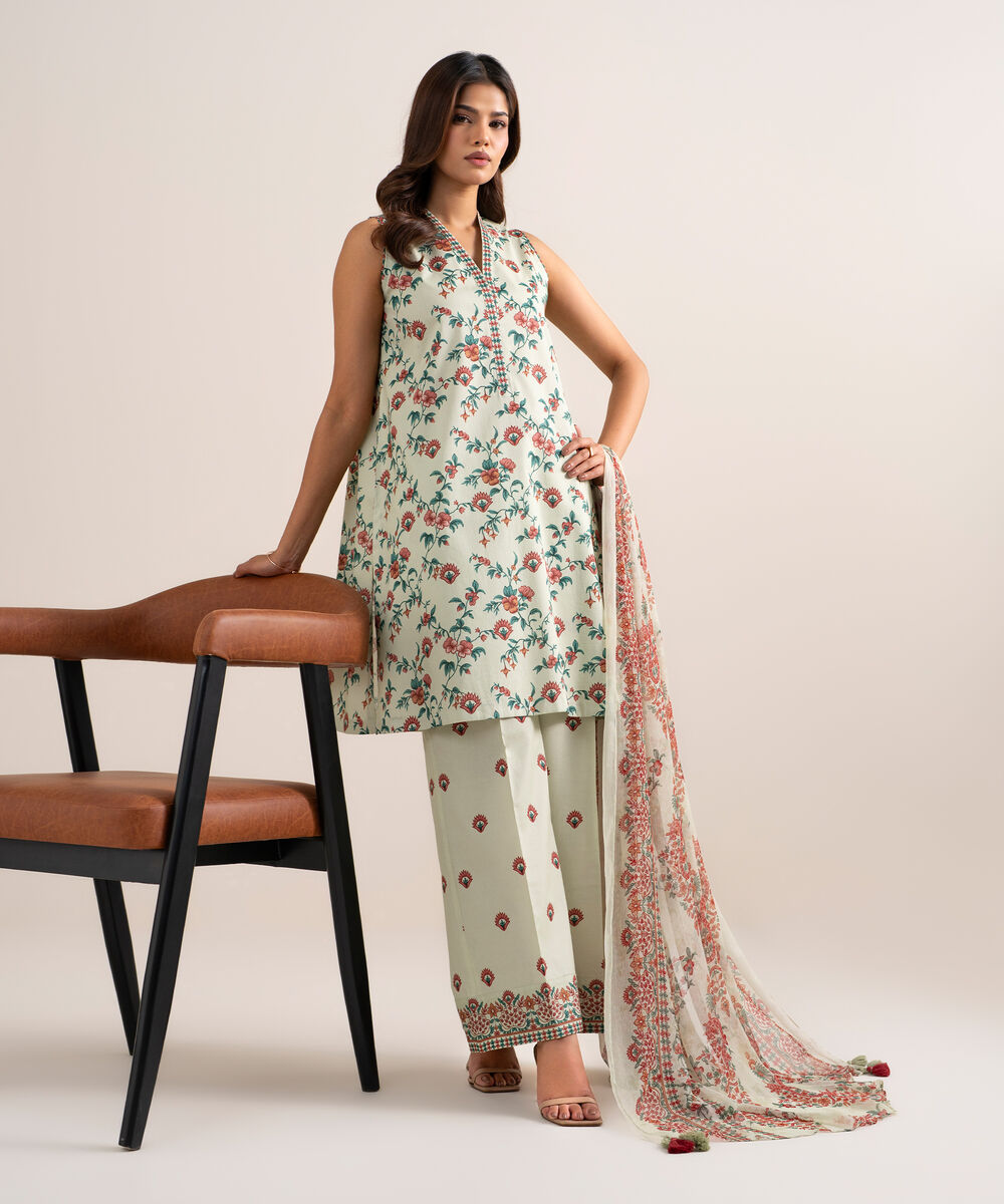 3 Piece - Printed Lawn Suit