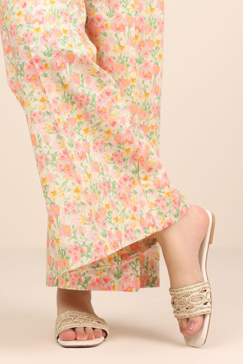 Printed Cambric Flared Pants