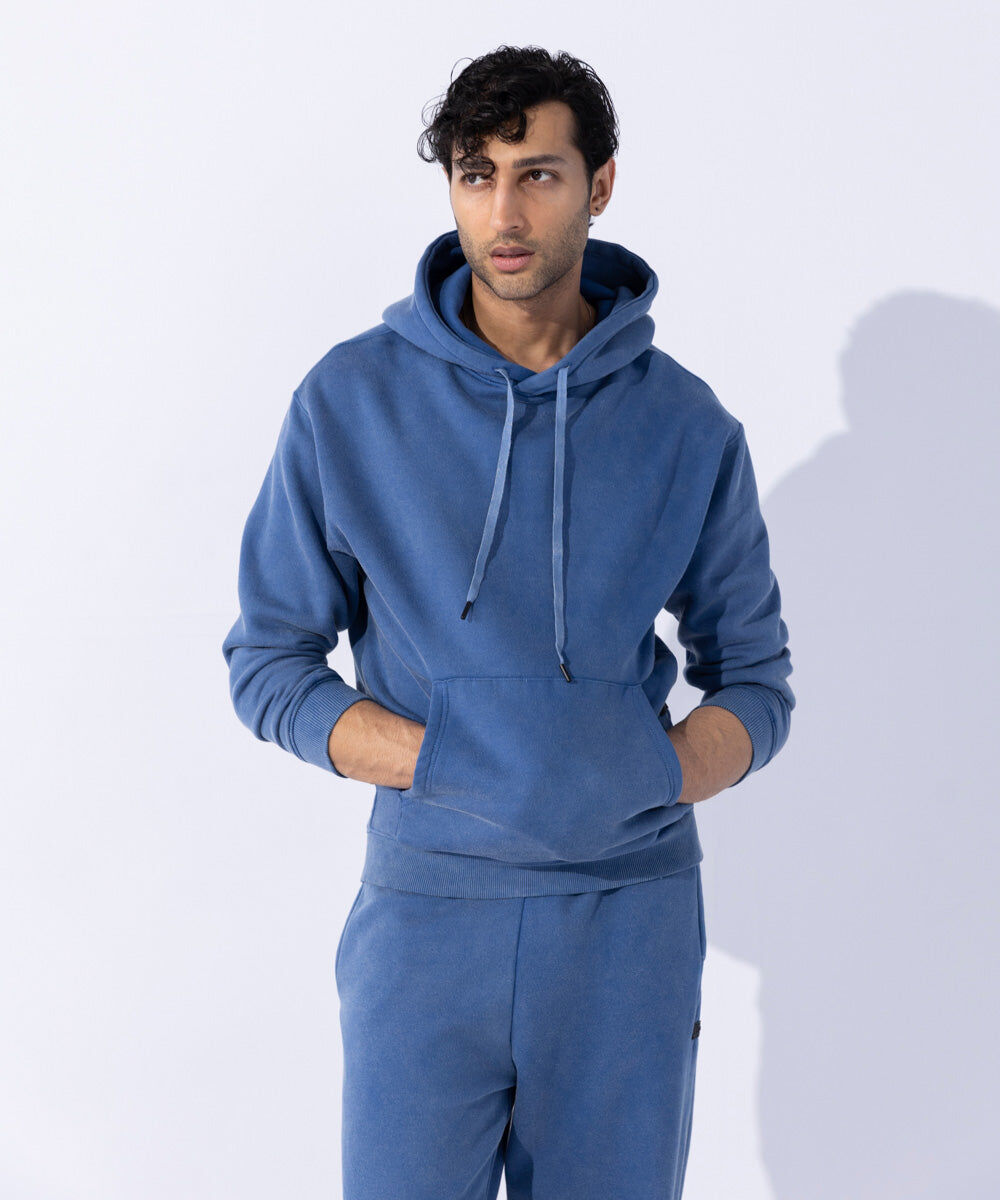 Woman - Blue Unisex Acid Washed Hoodie