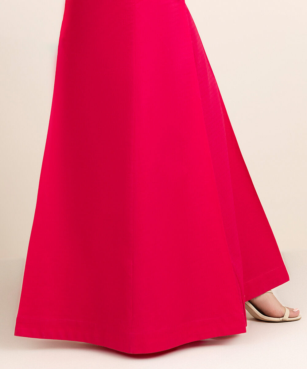 Women's RTW Dobby Pink Solid Sharara