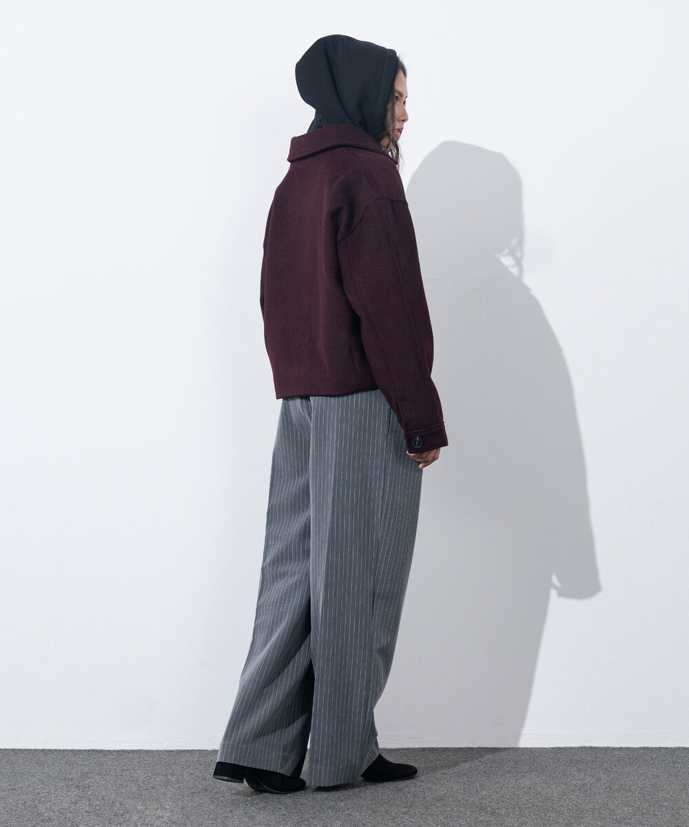 Women's Western Wear Merlot Short Woollen Effect Coat