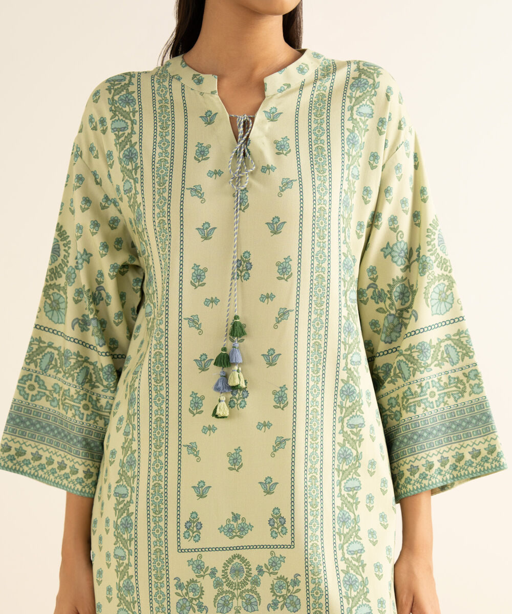 Women's Unstitched Linen Printed Multi 3 Piece Suit