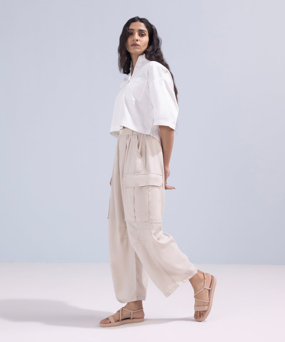 Women's Western Wear Off White Shirt