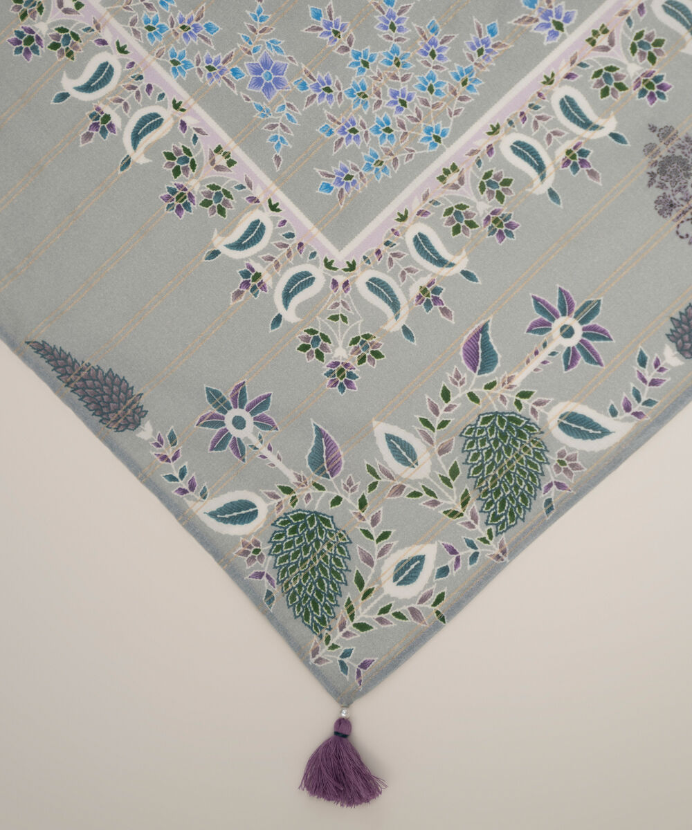 Zari Lawn Printed Lilac Dupatta