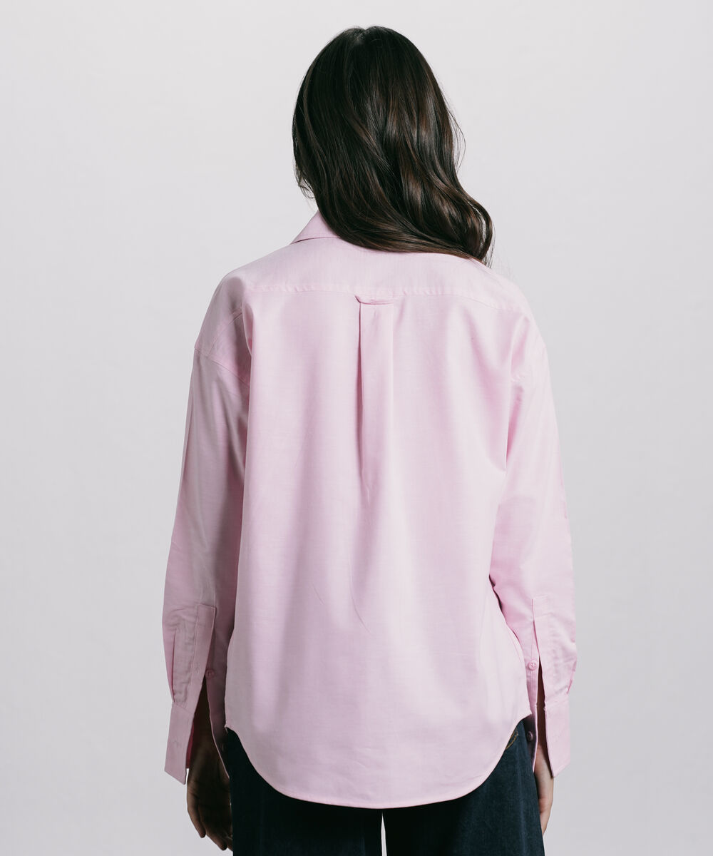 Women's Western Wear Yellow Boxy Oxford Shirt