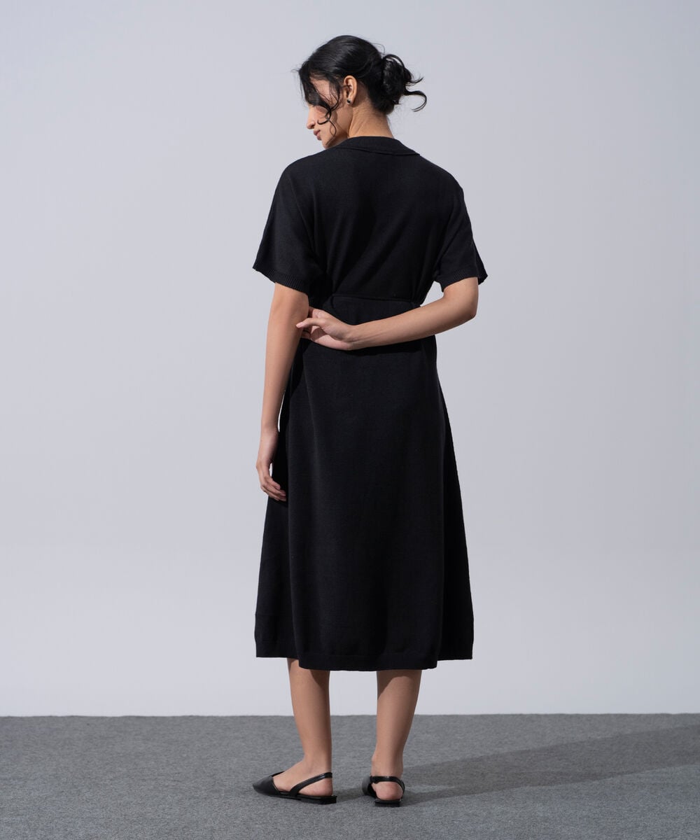 Women's Western Wear Black Short Sleeve Knit Dress