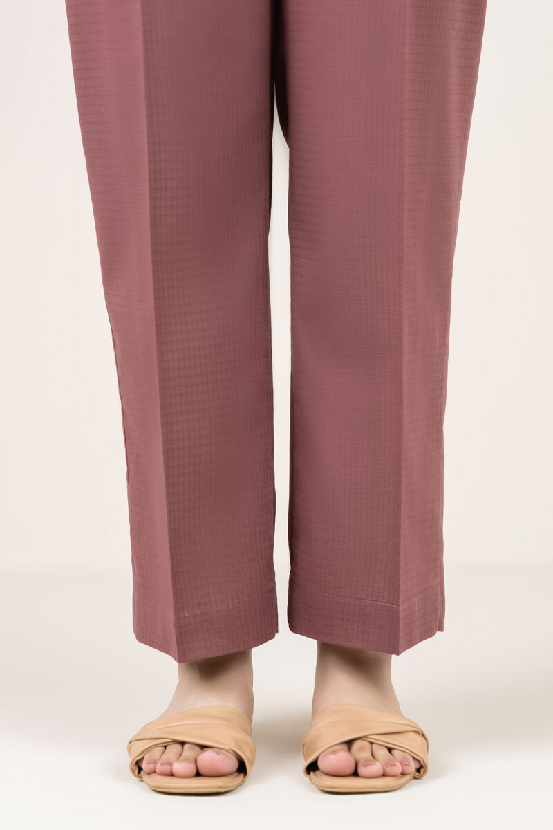 Solid Dobby Straight Pants