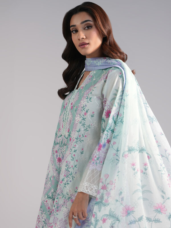 3 Piece - Embroidered Lawn Suit