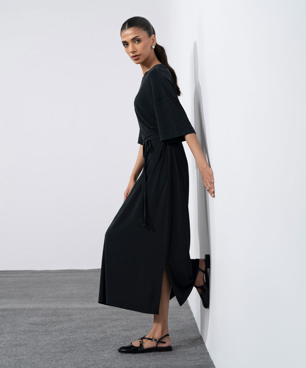 Women's Black Flowing Maxi Dress