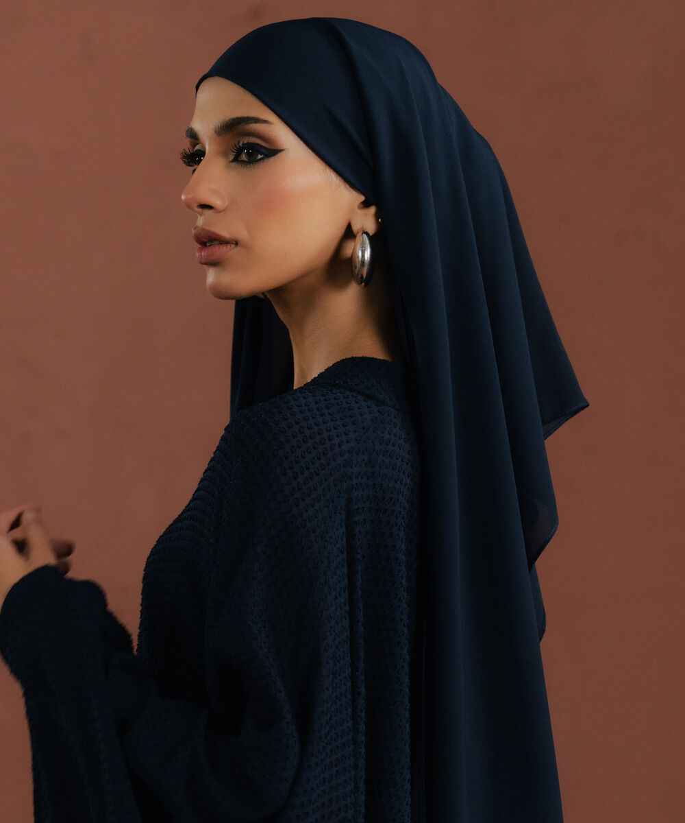 Women's blue kaftan Abaya set