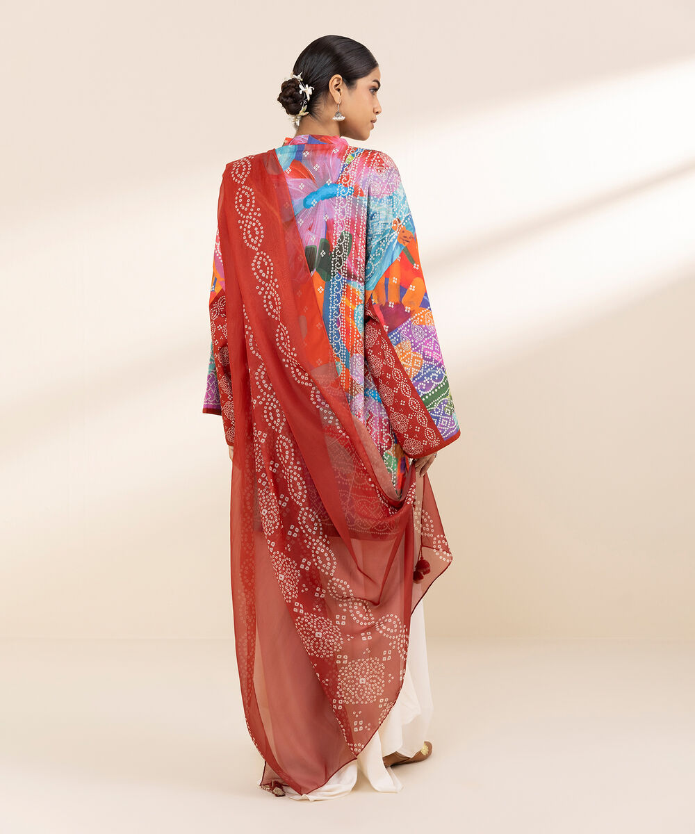 Women's Unstitched Lawn Printed Multi 2 Piece Suit