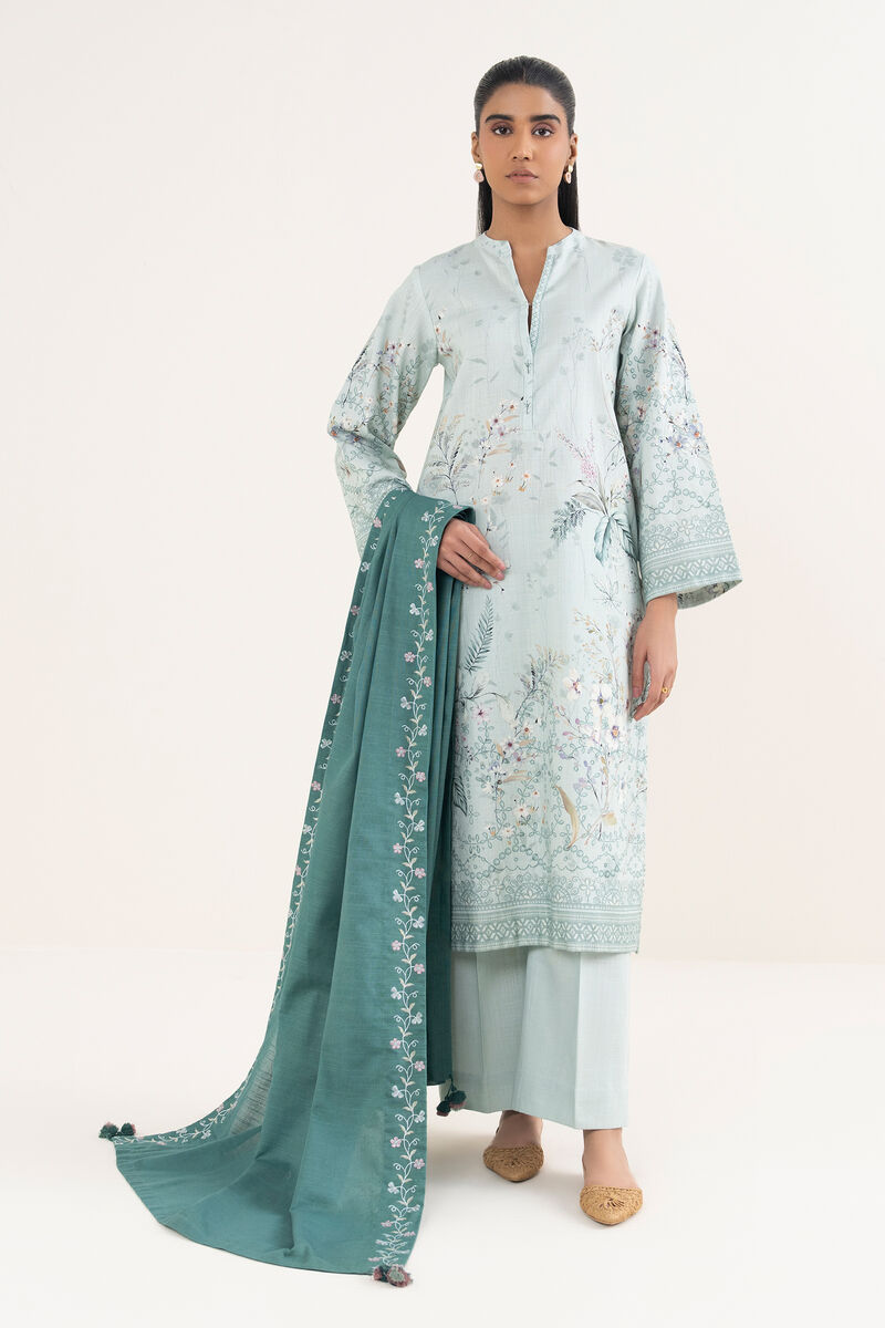 3 Piece - Printed Crosshatch Suit