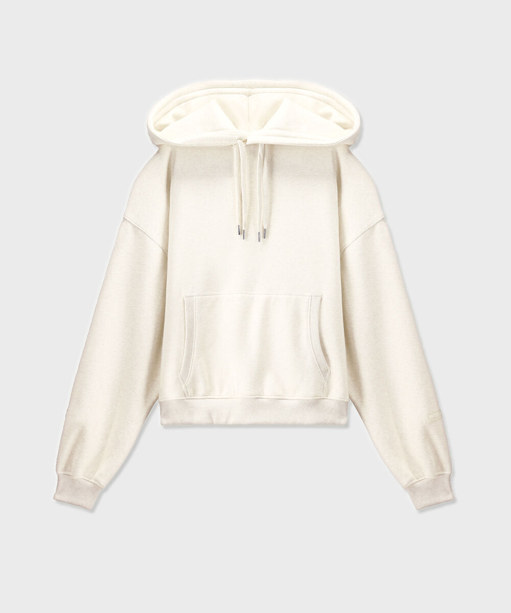 Women's Western Wear Beige Over-Sized Fleece Hoodie