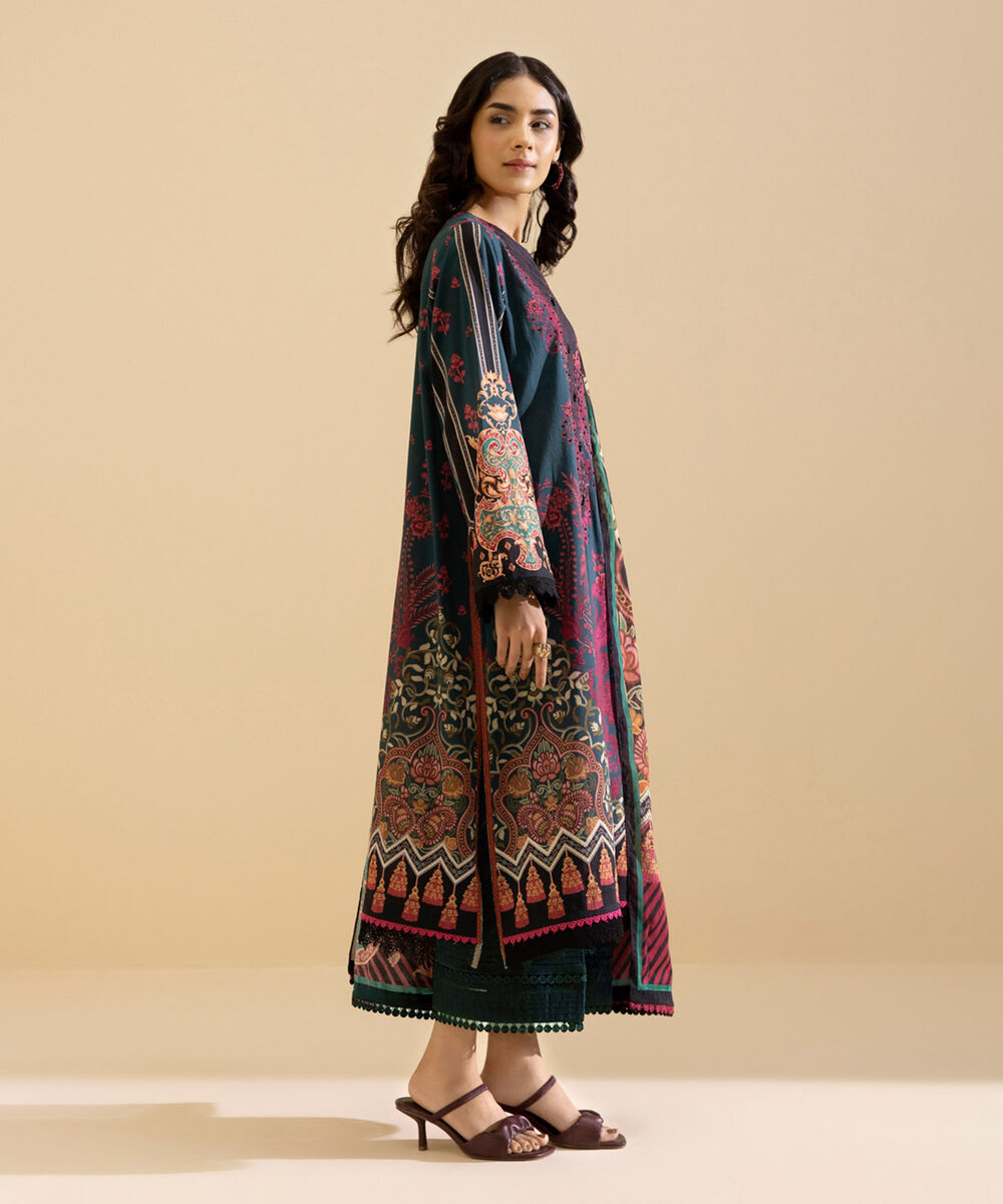 Womens Daily Unstitched 3 Piece - Printed Lawn Suit