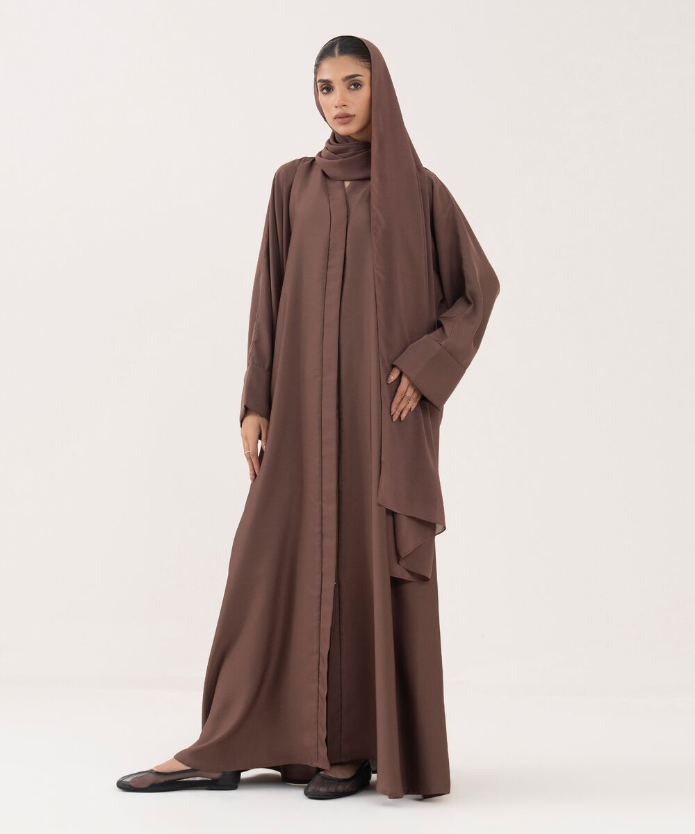 Women's Brown Polyester Hijab