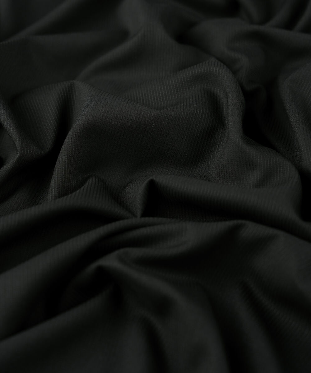 Men's Unstitched 2-Piece Premium Wash & Wear Dobby Black Suit