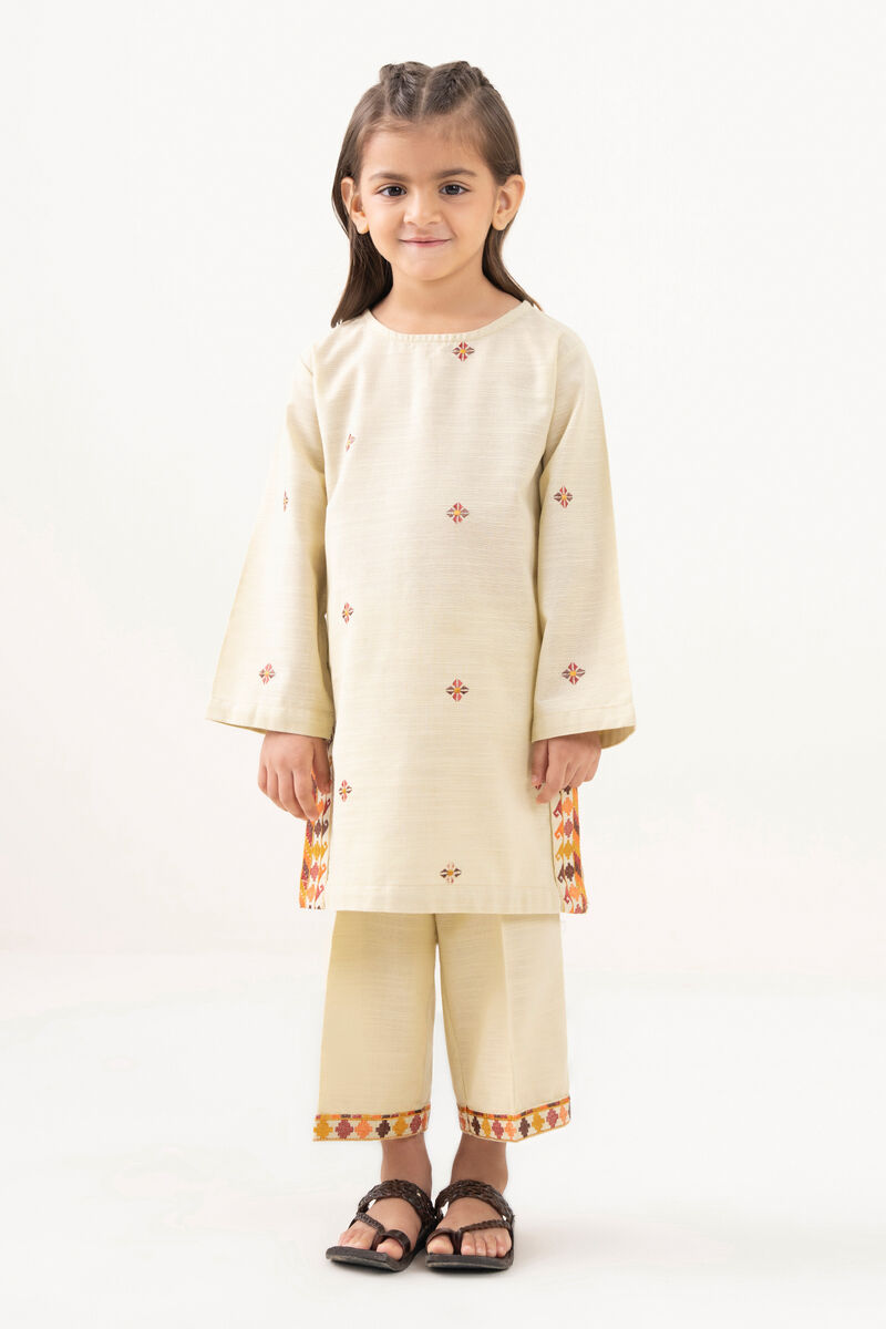 2 Piece - Embroidered Light Khaddar Suit