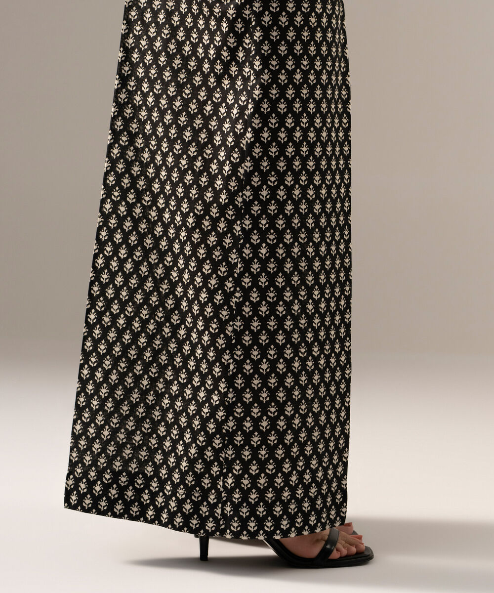 Women's RTW Crosshatch Printed Maroon Flared Pants