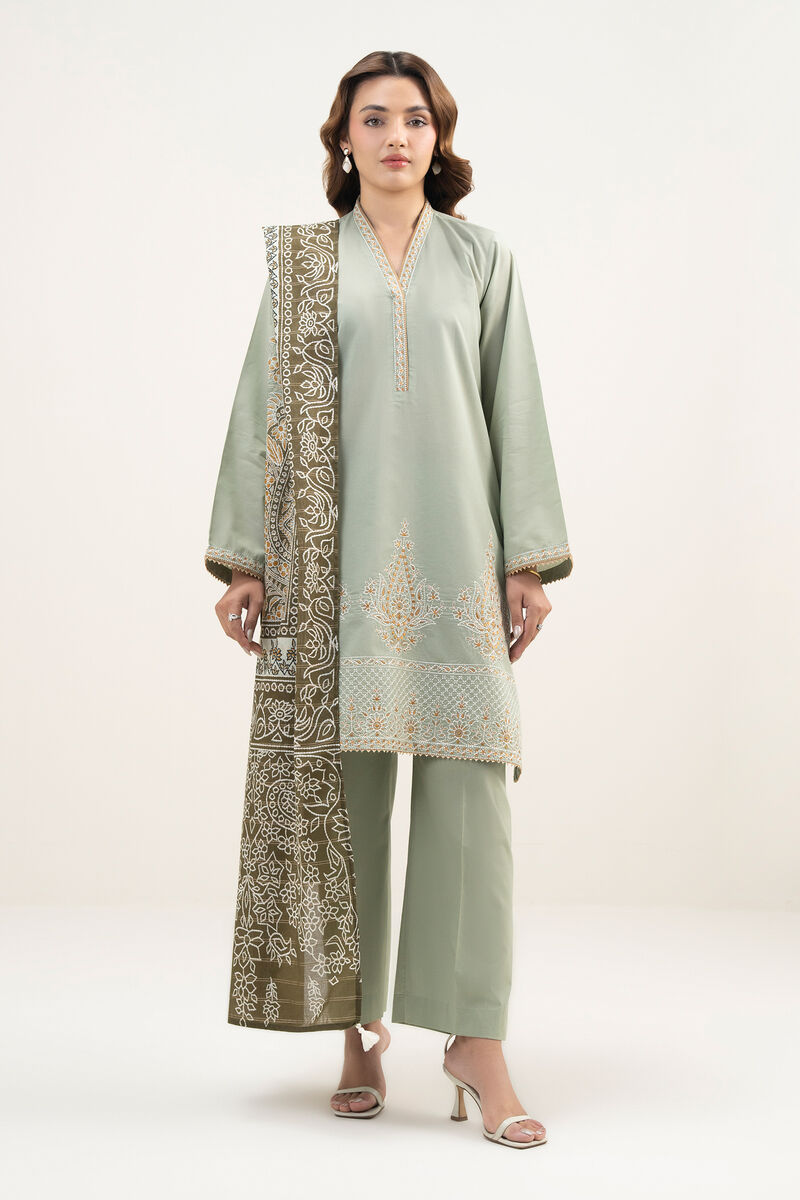 Printed Zari Lawn Dupatta