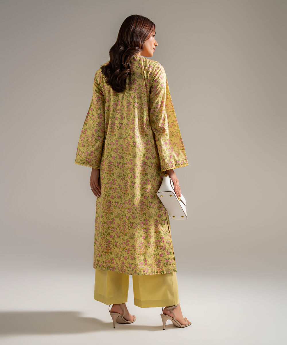 Women's RTW Lawn Embroidered Yellow 2 Piece Suit