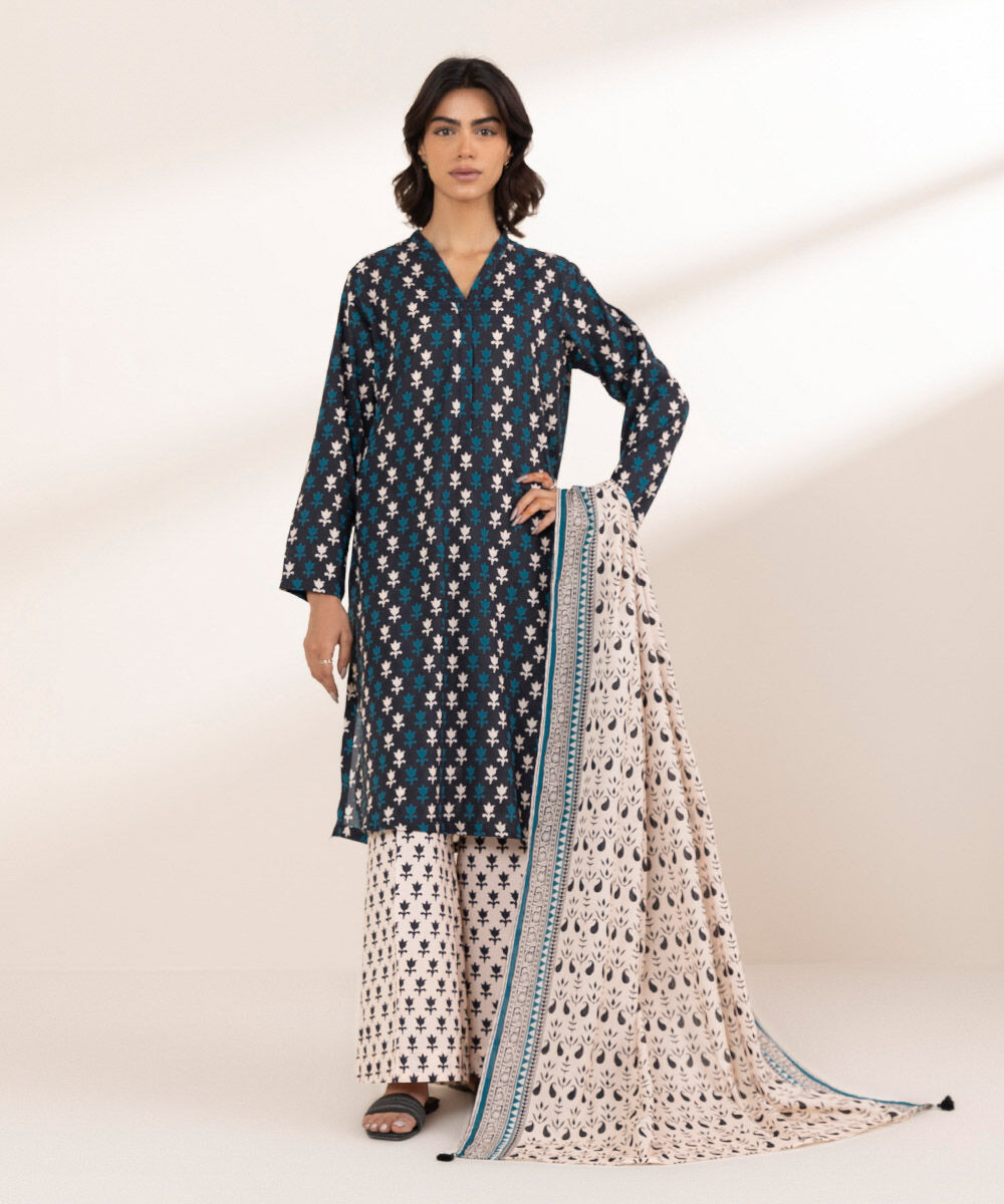 Women's RTW Lawn Multi Printed A-Line Shirt