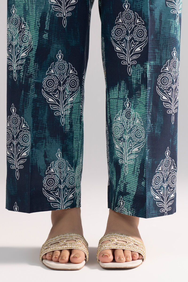 Printed Cambric Straight Pants