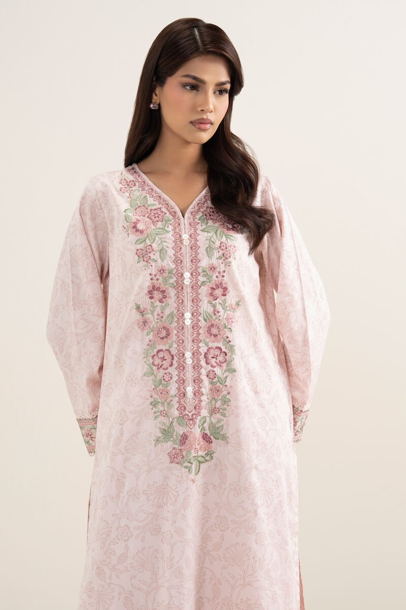 Embroidered Cotton Satin Shirt