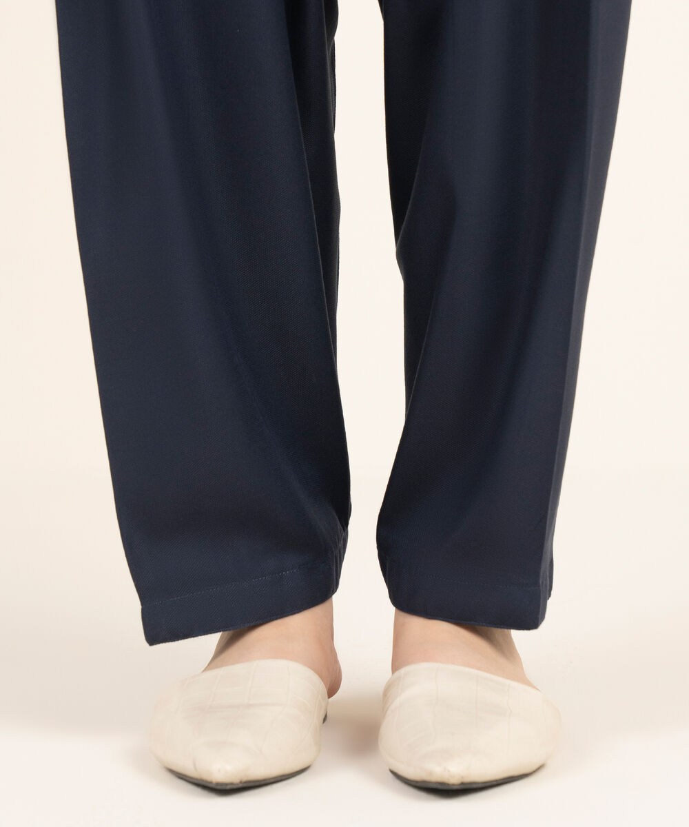 Women's RTW Bedford Solid Blue Shalwar