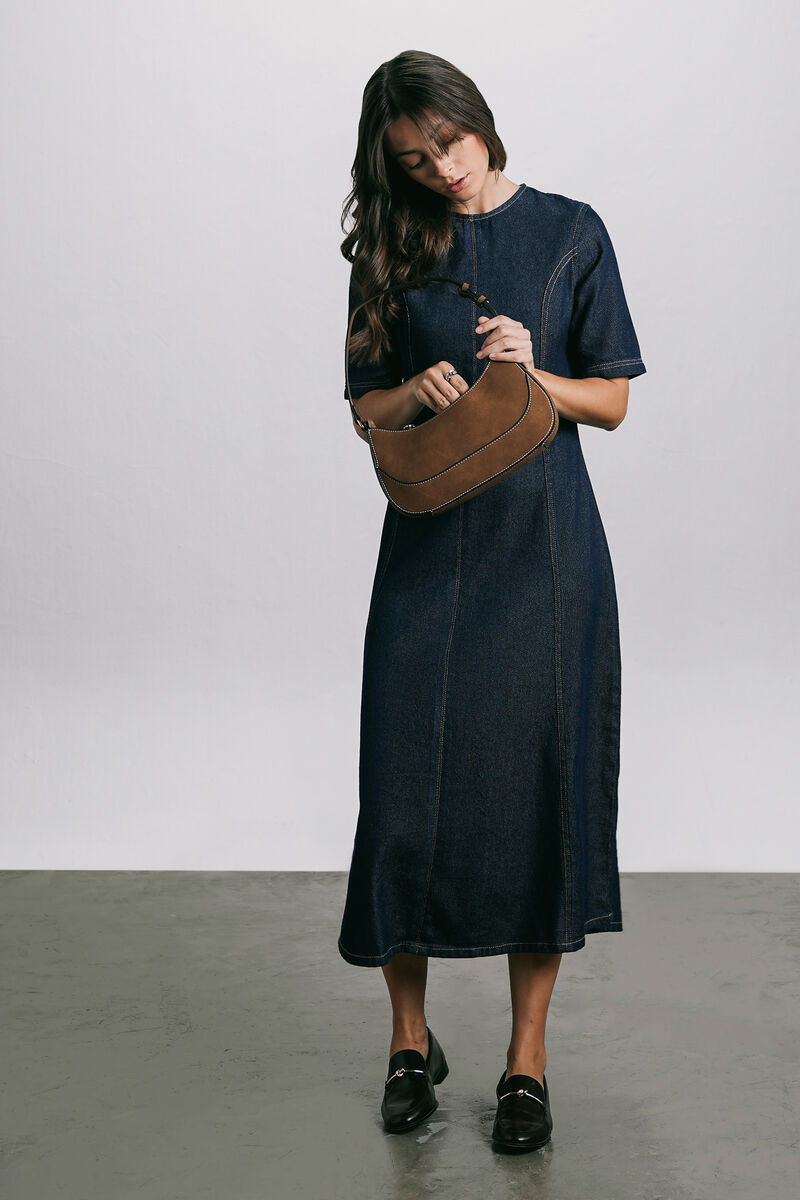 Flared Denim Dress