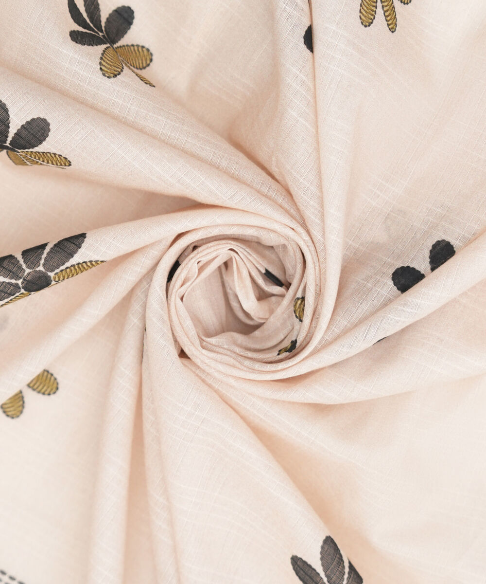 Light Khaddar Embroidered Off White Dupatta