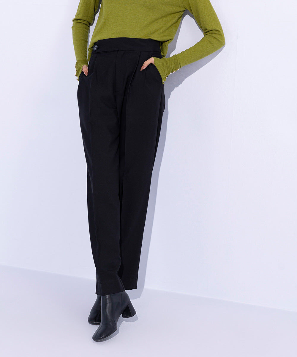 Woman - Black Tailored Slouchy Trousers