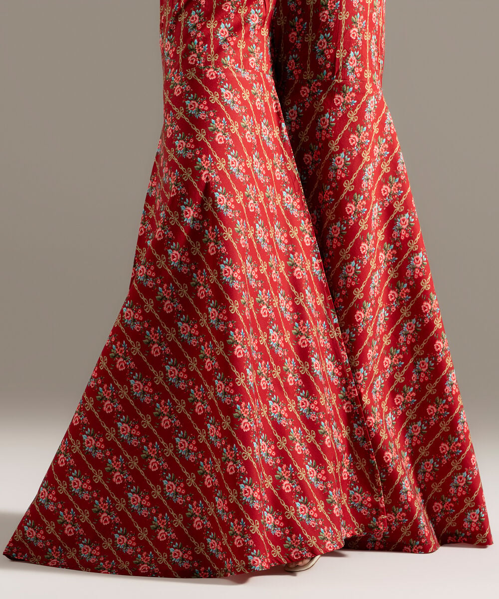 Printed Cambric Sharara — Sapphire view 3