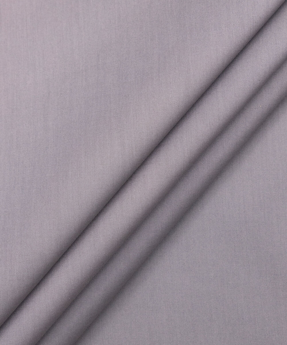 Men's Unstitched Two-Piece Metal Grey Premium Cotton Suit