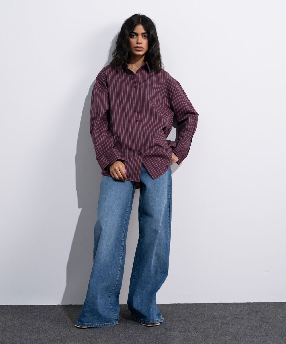 Women's Multi Cinched Waist Linen Blend Shirt