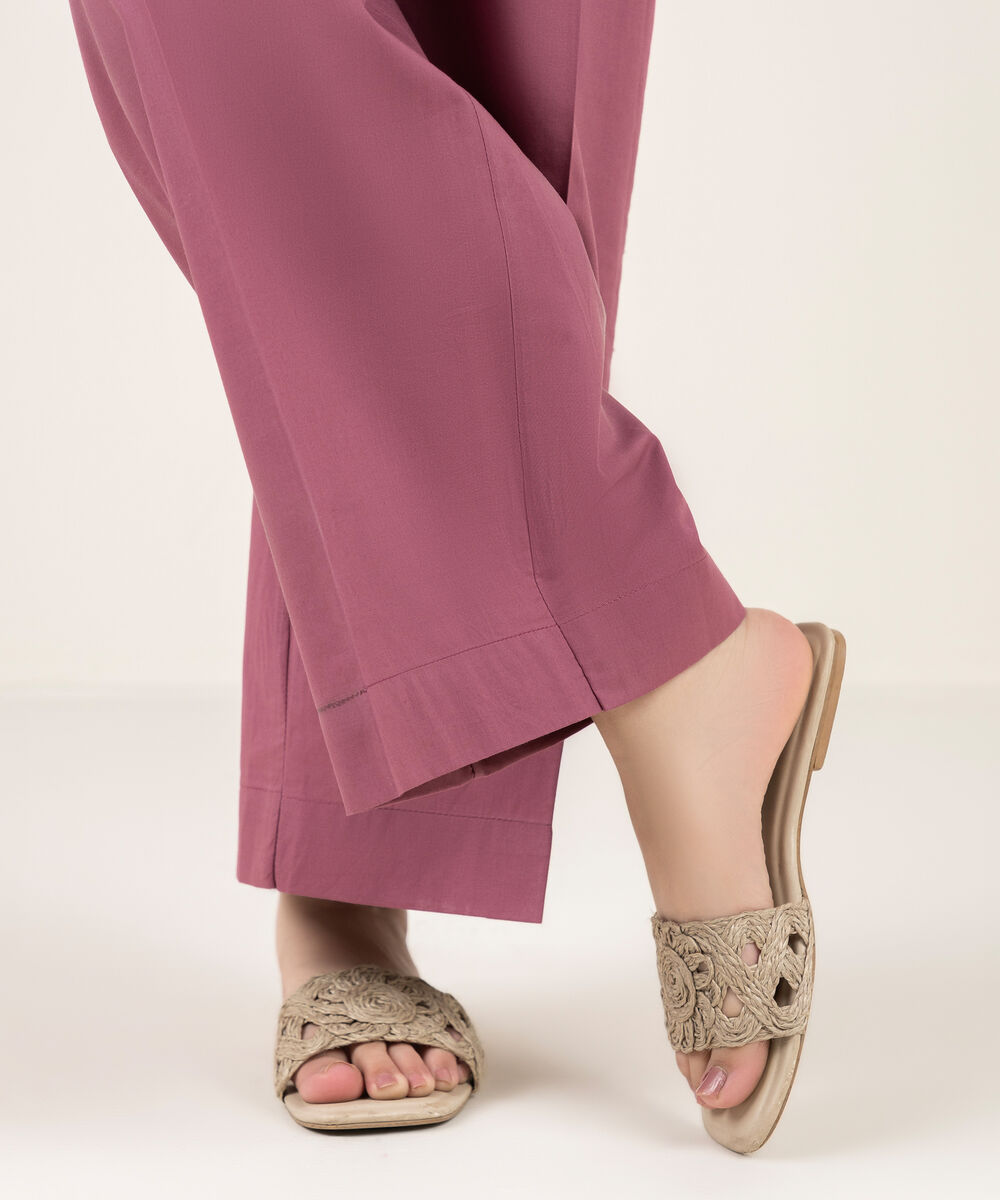 Women's RTW Cambric Solid Mauve Culottes