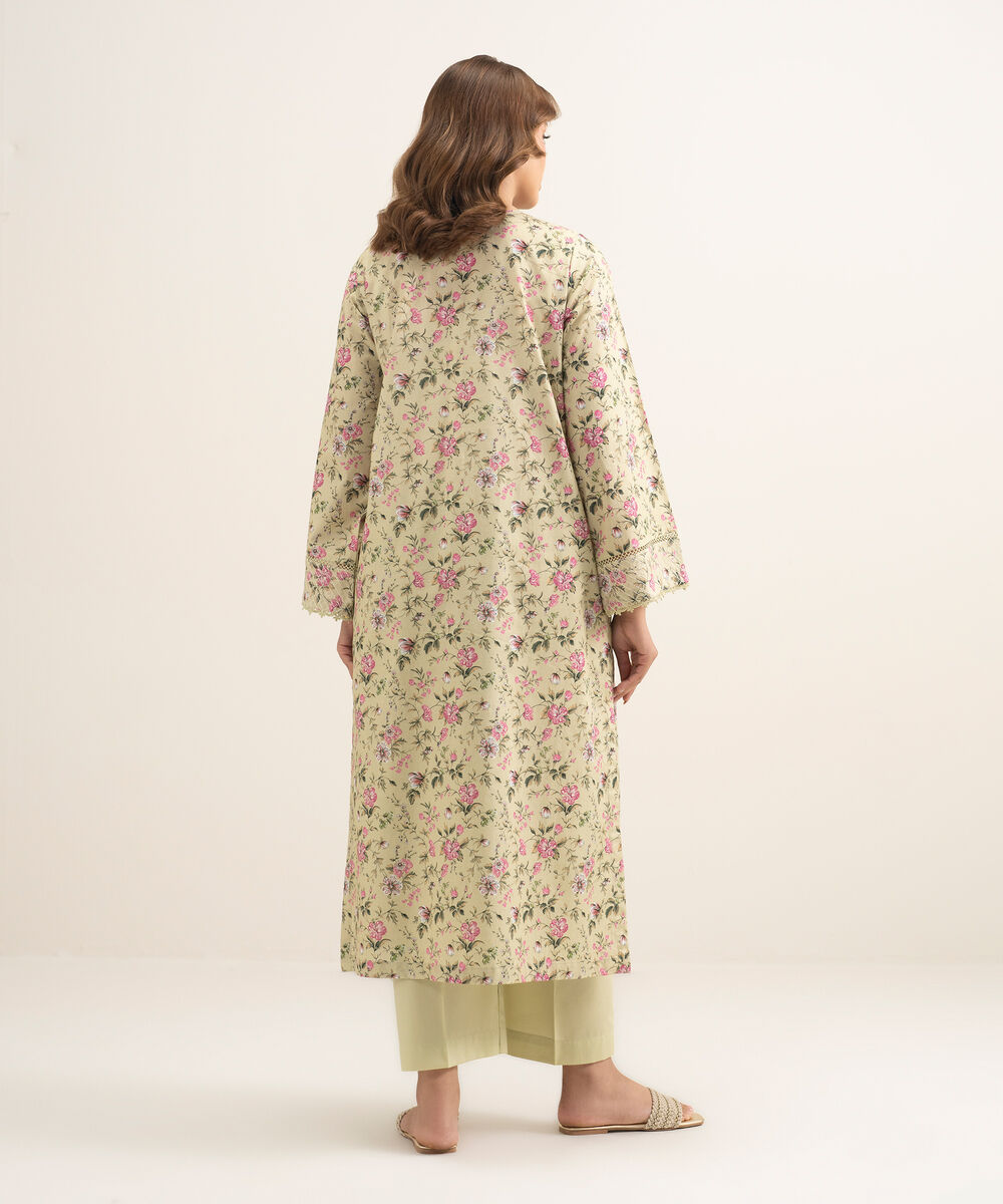 Women's RTW Lawn Embroidered Multi A-Line Shirt