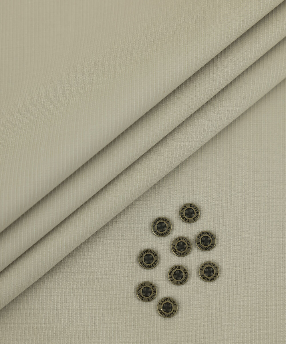 Men's Unstitched 2-Piece Premium Wash & Wear Dobby Beige Suit