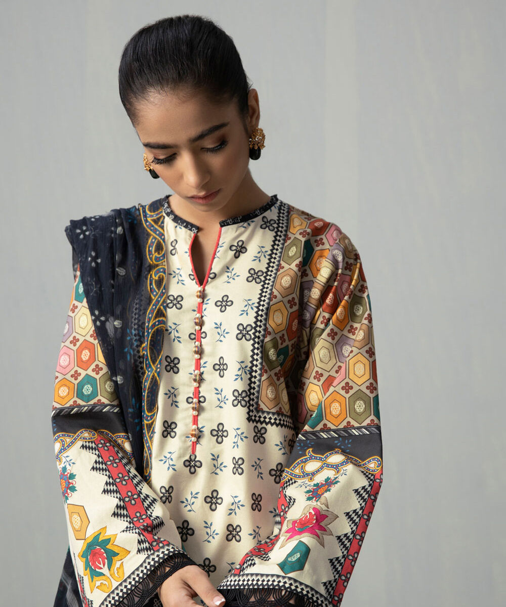 Womens Unstitched Volume 5 Multi Color & Multi 3 Piece