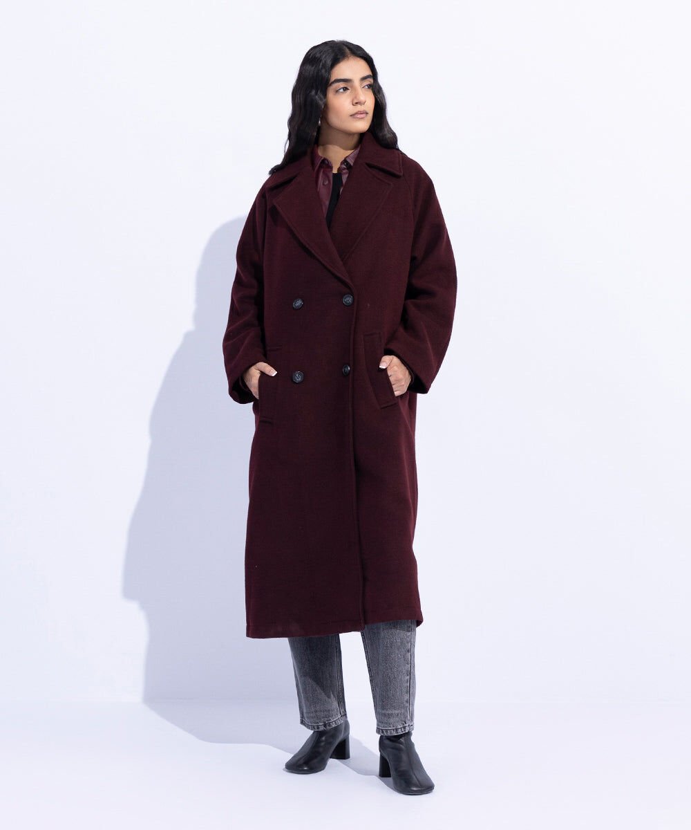 Oversized Raglan Coat Woman - Red Oversized Raglan Coat