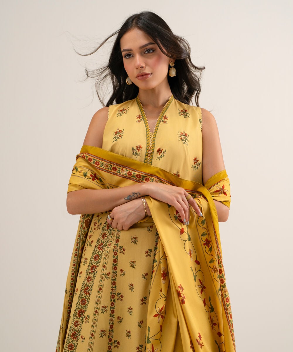 3 Piece - Printed Cotton Viscose Suit — Sapphire view 4